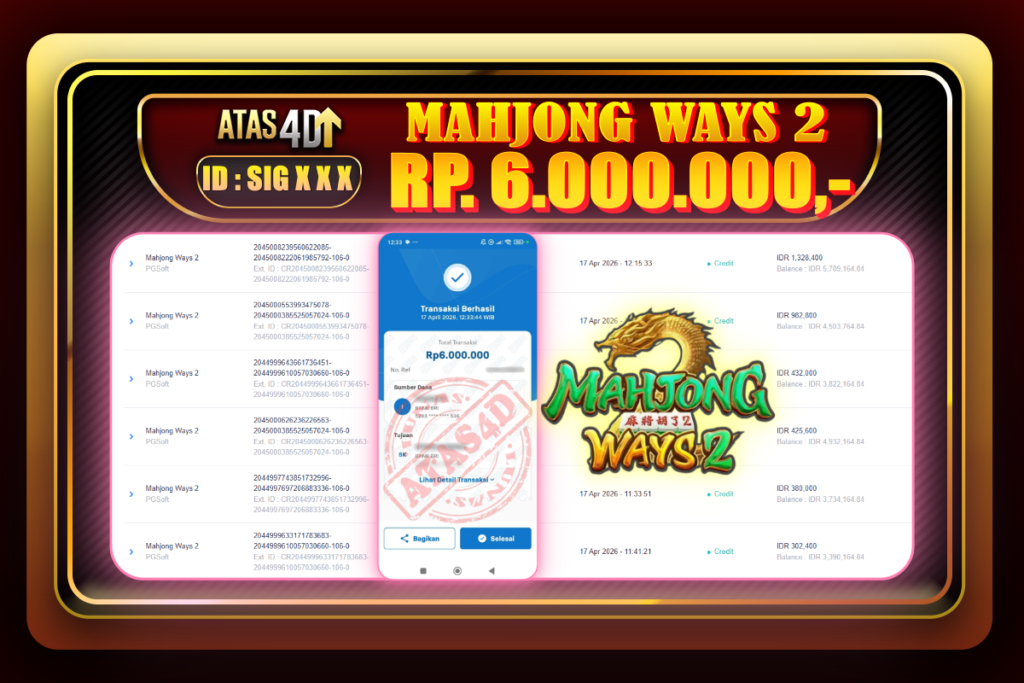 Bukti Jp ATAS4D Slot Online – 17 April 2026